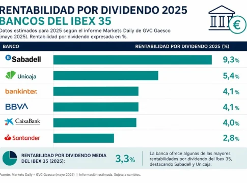Rentabilidad por dividendo de los bancos del Ibex 35