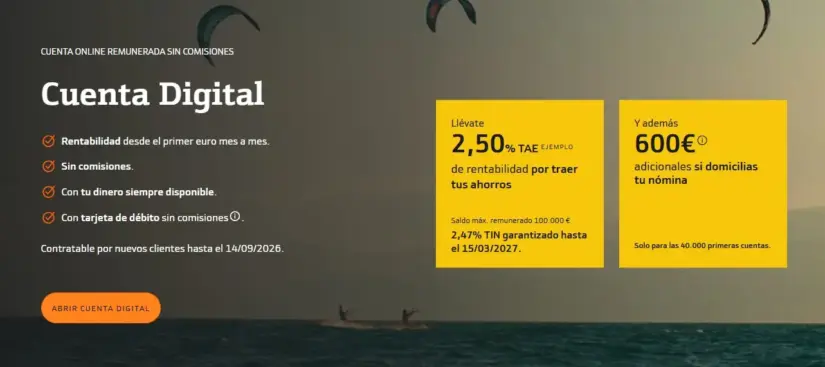 CaixaBank, Sabadell, BBVA, Santander y Bankinter se lanzan a por tu nómina en septiembre con hasta 2.580 euros 2 Merca2 Bankinter