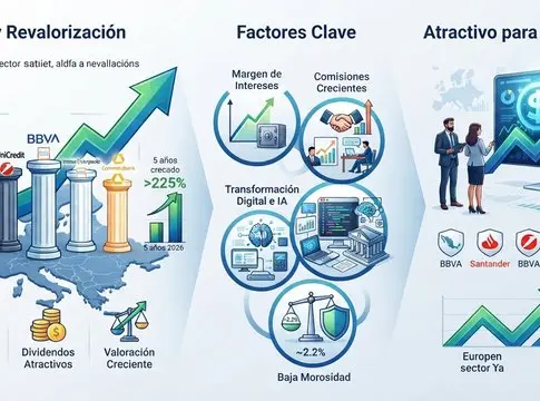 La banca europea vive su mejor momento y BBVA y Santander están entre los favoritos: qué significa para sus clientes La banca europea vive su mejor momento y BBVA y Santander están entre los favoritos: qué significa para sus clientes