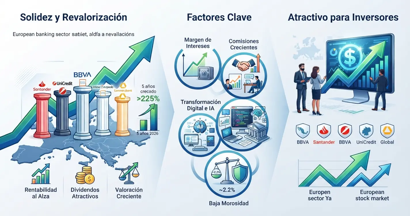 La banca europea vive su mejor momento y BBVA y Santander están entre los favoritos: qué significa para sus clientes