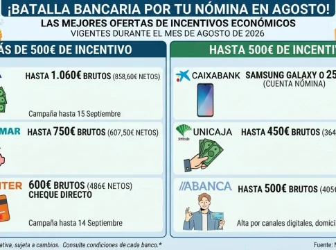 Qué banco te interesa más según tu sueldo: BBVA, Bankinter, Cajamar, CaixaBank, Unicaja o Abanca Qué banco te interesa más según tu sueldo: BBVA, Bankinter, Cajamar, CaixaBank, Unicaja o Abanca