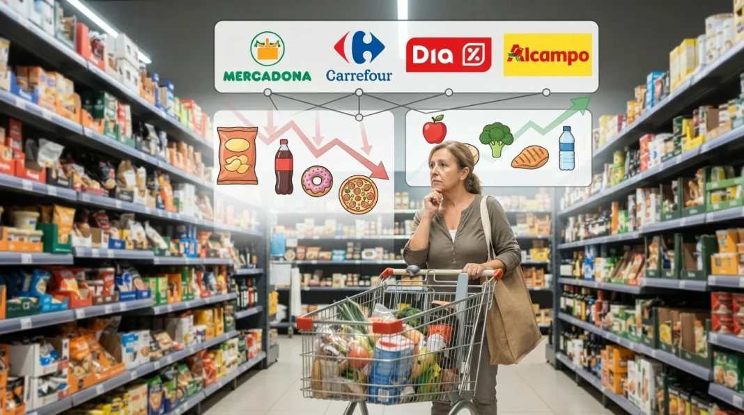 Los GLP-1 llegan al supermercado: menos dulces y snacks y más proteínas en la cesta de Mercadona, Carrefour y Dia Los GLP-1 llegan al supermercado: menos dulces y snacks y más proteínas en la cesta de Mercadona, Carrefour y Dia