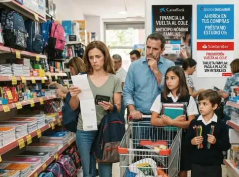 La vuelta al cole cuesta hasta 500 euros por hijo: CaixaBank, Sabadell y Santander quieren quedarse con el gasto de las familias La vuelta al cole cuesta hasta 500 euros por hijo: CaixaBank, Sabadell y Santander quieren quedarse con el gasto de las familias