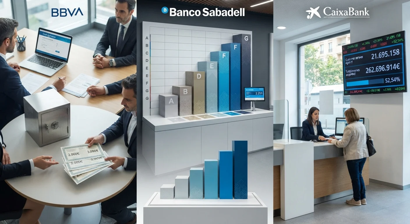 BBVA, Sabadell y CaixaBank mueven ficha con el crédito: así puede afectar a los clientes y sus préstamos BBVA, Sabadell y CaixaBank mueven ficha con el crédito: así puede afectar a los clientes y sus préstamos