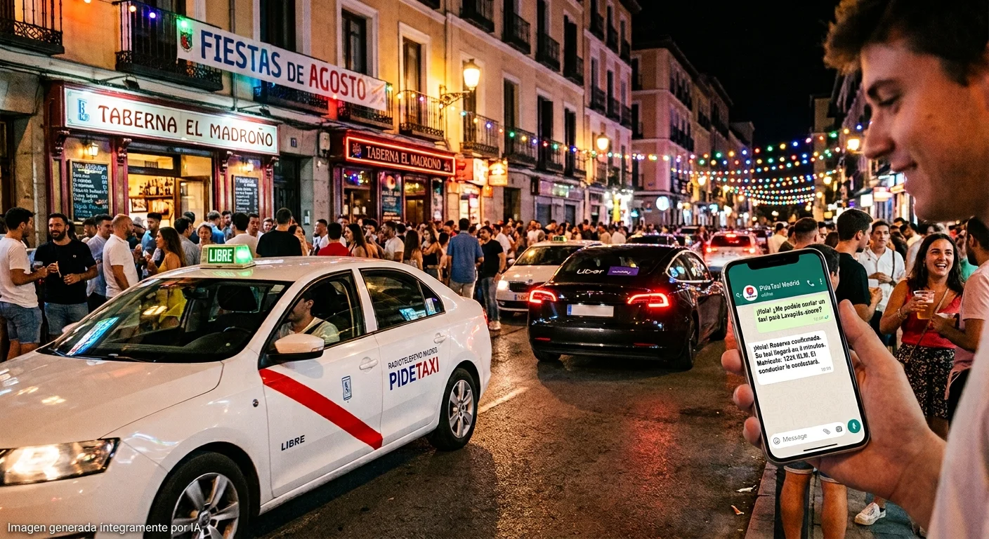 Imagen WhatsApp y taxis contra Uber. Diseñada con IA Imagen WhatsApp y taxis contra Uber. Diseñada con IA