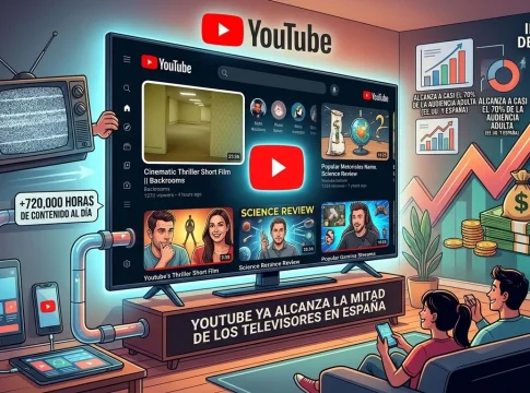 Imagen competencia Netflix y Youtube. Diseñada con IA Imagen competencia Netflix y Youtube. Diseñada con IA