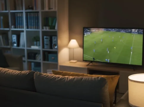LALIGA Emisión de un partido de fútbol por televisión