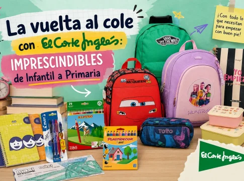 La vuelta al cole con El Corte Inglés imprescindibles de Infantil a Primaria. Fuente. IA La vuelta al cole con El Corte Inglés: imprescindibles de Infantil a Primaria. Fuente. IA