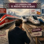 Oscar Puente y los nuevos trenes de Renfe. Diseñada con IA