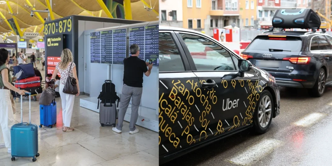 Uber y aeropuertos de Aena. Imágenes de agencias Uber y aeropuertos de Aena. Imágenes de agencias