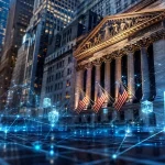 Wall Street ya no experimenta con blockchain: empieza a reconstruir la Bolsa sobre ella 2 Merca2 Imagen: Wall Street, tokenización y blockchain. Merca2 con IA