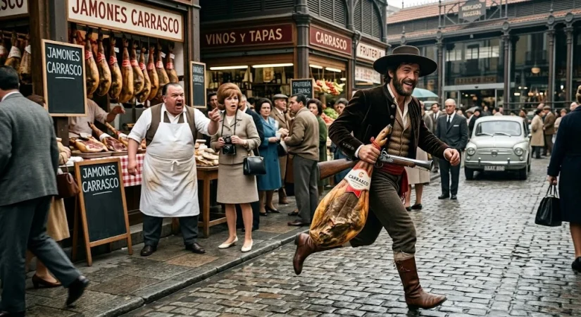 Jamones Carrasco: 130 años haciendo jamón de Guijuelo y cobrando unos €130 el kilo en virutas a turistas sin decirles el precio 1 Merca2 jamones carrasco bandoleros mercado san miguel Merca2