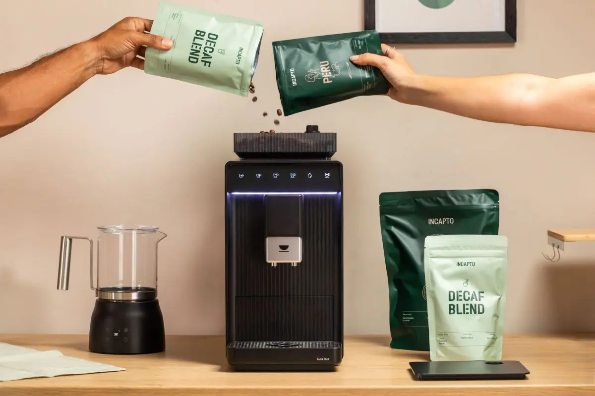INCAPTO lanza Aura Duo, una cafetera superautomática con doble tolva que permite alternar dos tipos de café de especialidad en grano