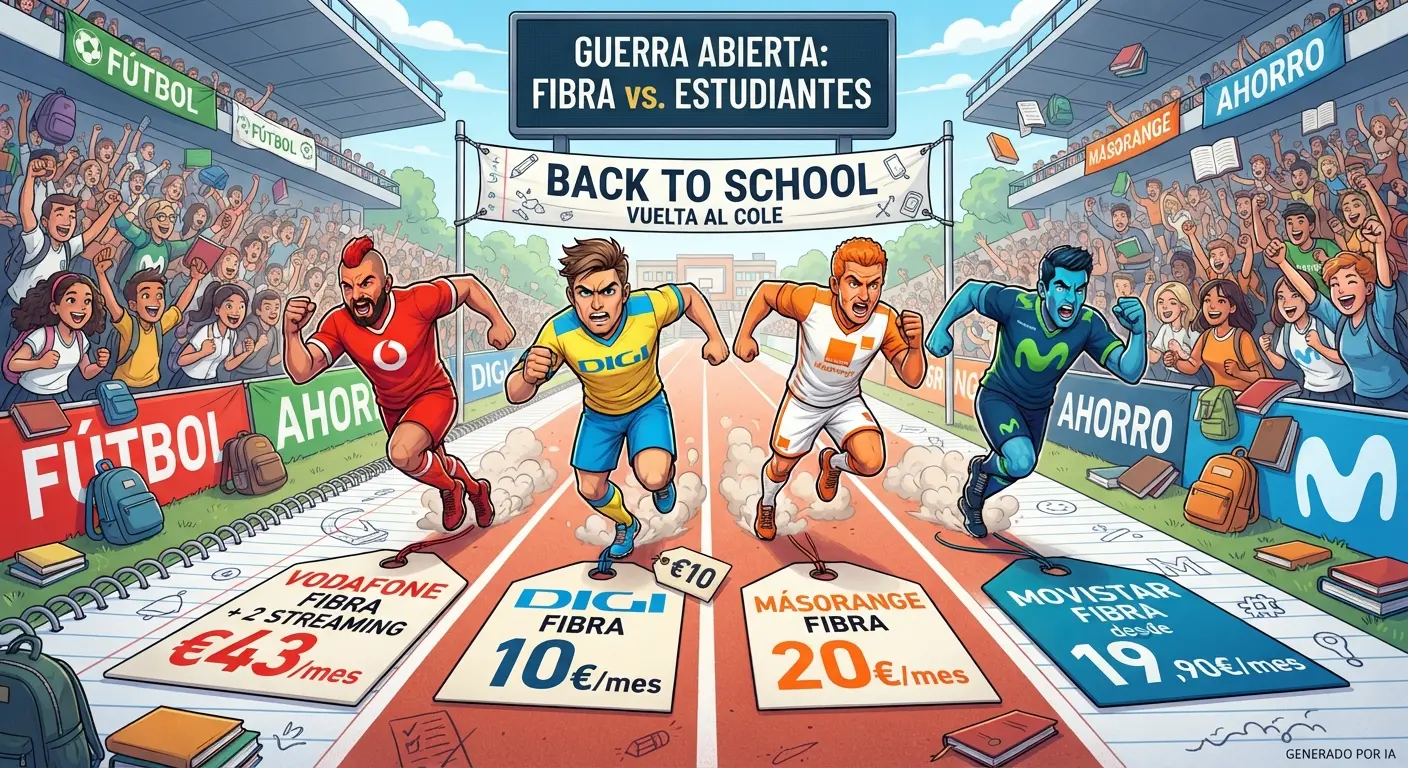 Carrera Vodafone, Digi y el resto. Diseñada con IA Carrera Vodafone, Digi y el resto. Diseñada con IA