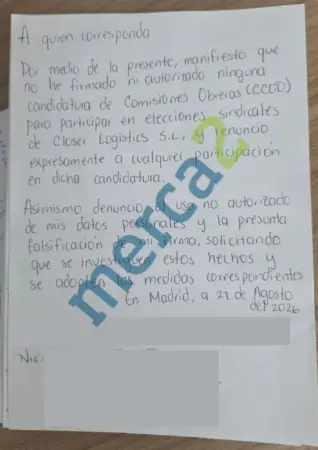 El lío con los convenios paraliza la «normalización» de Glovo: acusaciones de acoso y purgas electorales 3 Merca2 Caso de rechazo de candidatura de CC.OO rechazada. Enviada por SLT