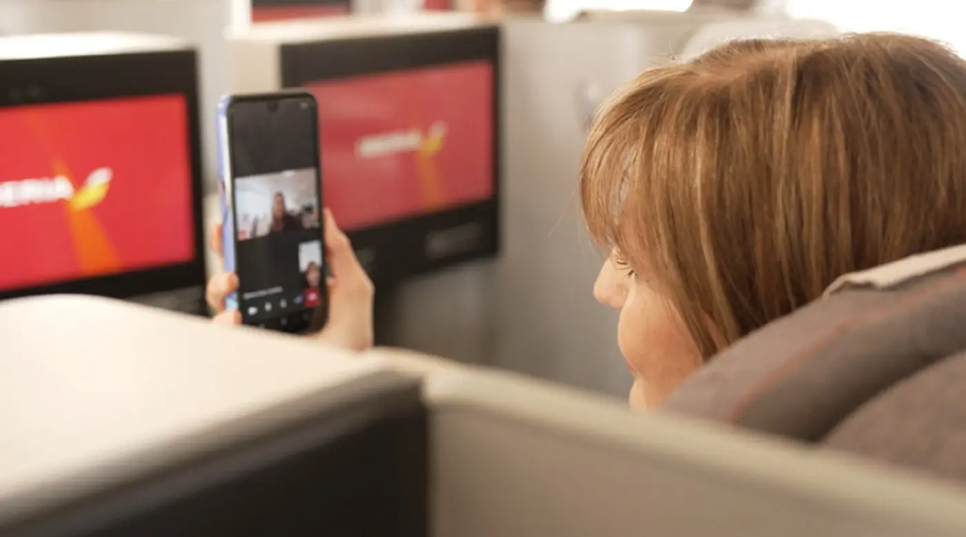 Despega el primer avión de Iberia con wifi de alta velocidad gratuito de Starlink