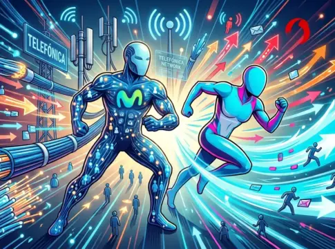 Duelo de Telefónica y Digi. Diseñada con IA Duelo de Telefónica y Digi. Diseñada con IA