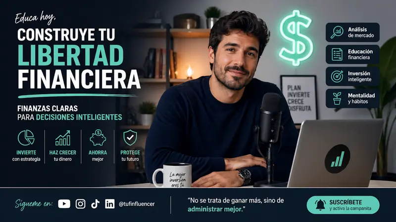 El embudo de los finfluencers: así convierten un vídeo de TikTok en una cuenta en el bróker 2 Merca2 Finfluencer. Imagen generada por IA