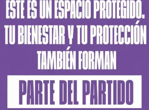Guía Violeta Detalle del cartel empleado por los clubes