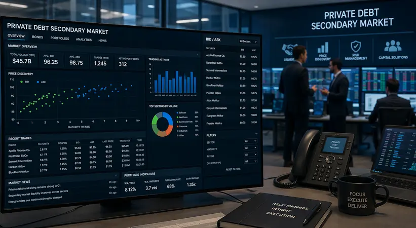 El Private Equity español se lanza a invertir: el 80% de los fondos aumentará su apuesta en 2026 2 Merca2 Imagen: Mercado secundario de deuda privada, generada por IA