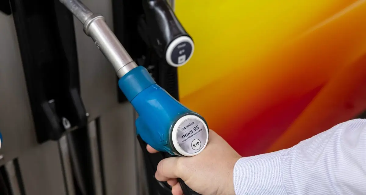 Repsol gasolina cien por cien renovable. Surtidor