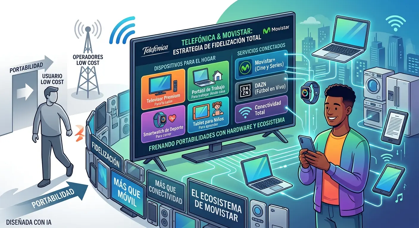 Telefónica y Movistar oferta de móviles. Diseñada con IA Telefónica y Movistar oferta de móviles. Diseñada con IA