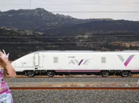 Tren de Renfe con Shakira y Bad Bunny. Creado en Canva Tren de Renfe con Shakira y Bad Bunny. Creado en Canva