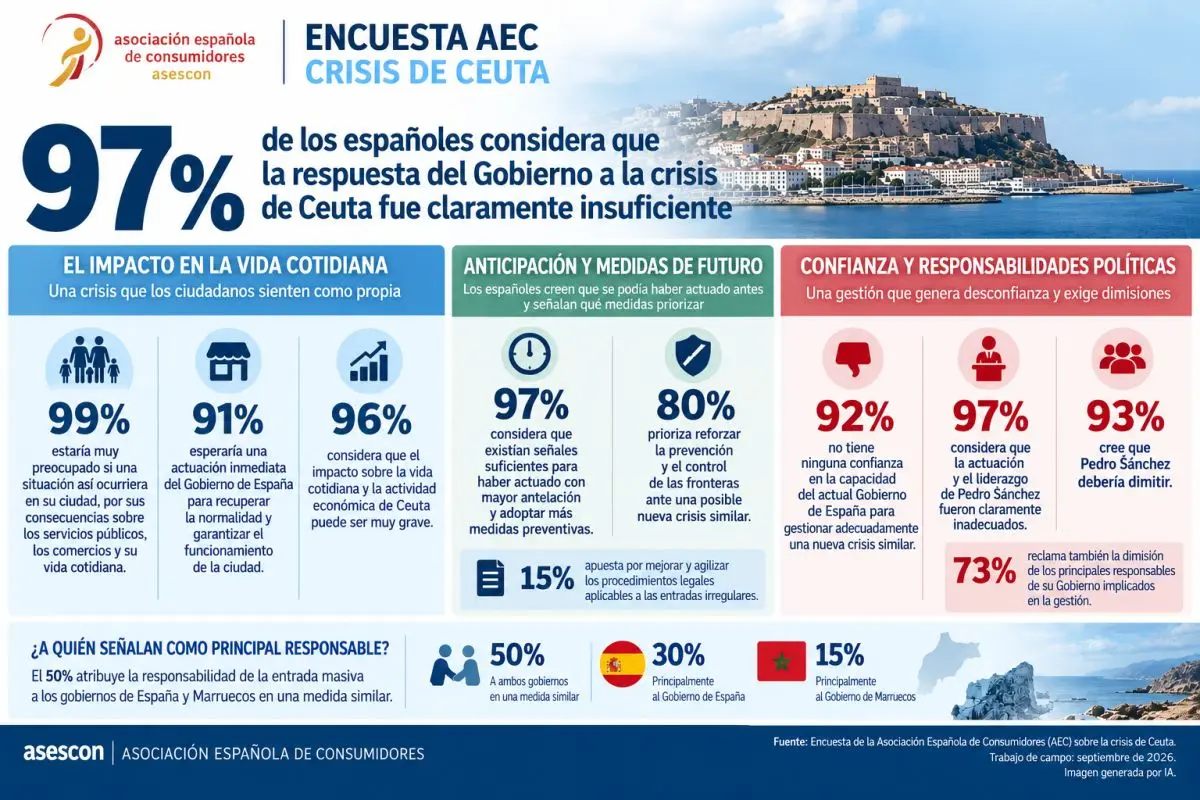 encuesta aec Encuesta de la Asociación Española de Consumidores sobre la crisis de Ceuta.