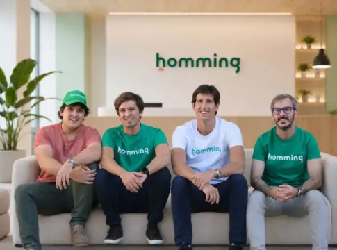homming De izquierda a derecha: Asur Bernardo, CTO de homming; Jorge Montero, CEO de homming; José María Rincón, CMO de homming; y Javier Matí, cofounder y CCO de homming | Foto de homming