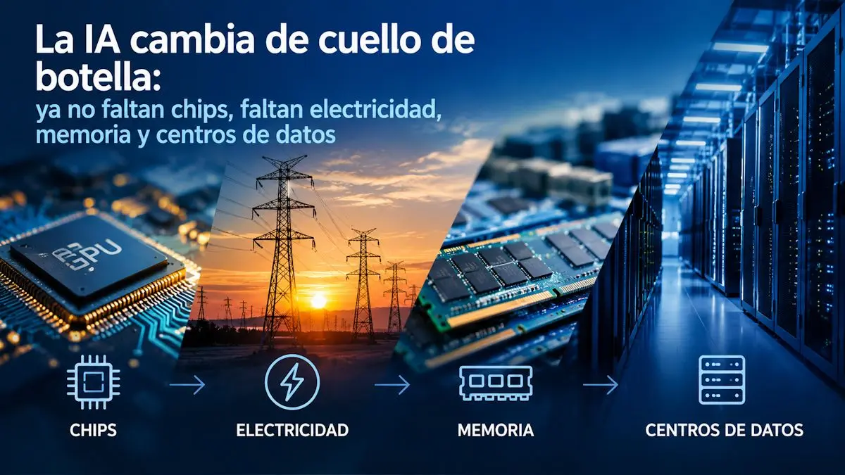 no faltan chips, faltan electricidad, memoria y centros de datos. Imagen generada por IA no faltan chips, faltan electricidad, memoria y centros de datos. Imagen generada por IA
