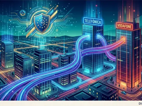 Imagen entre Vodafone y Telefónica. Diseñada en Gemini Imagen entre Vodafone y Telefónica. Diseñada en Gemini