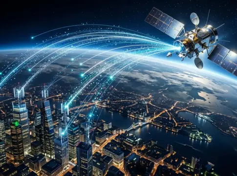 Imagen pieza de SpaceX y Telefónica. Diseñada en Gemini Imagen pieza de SpaceX y Telefónica. Diseñada en Gemini