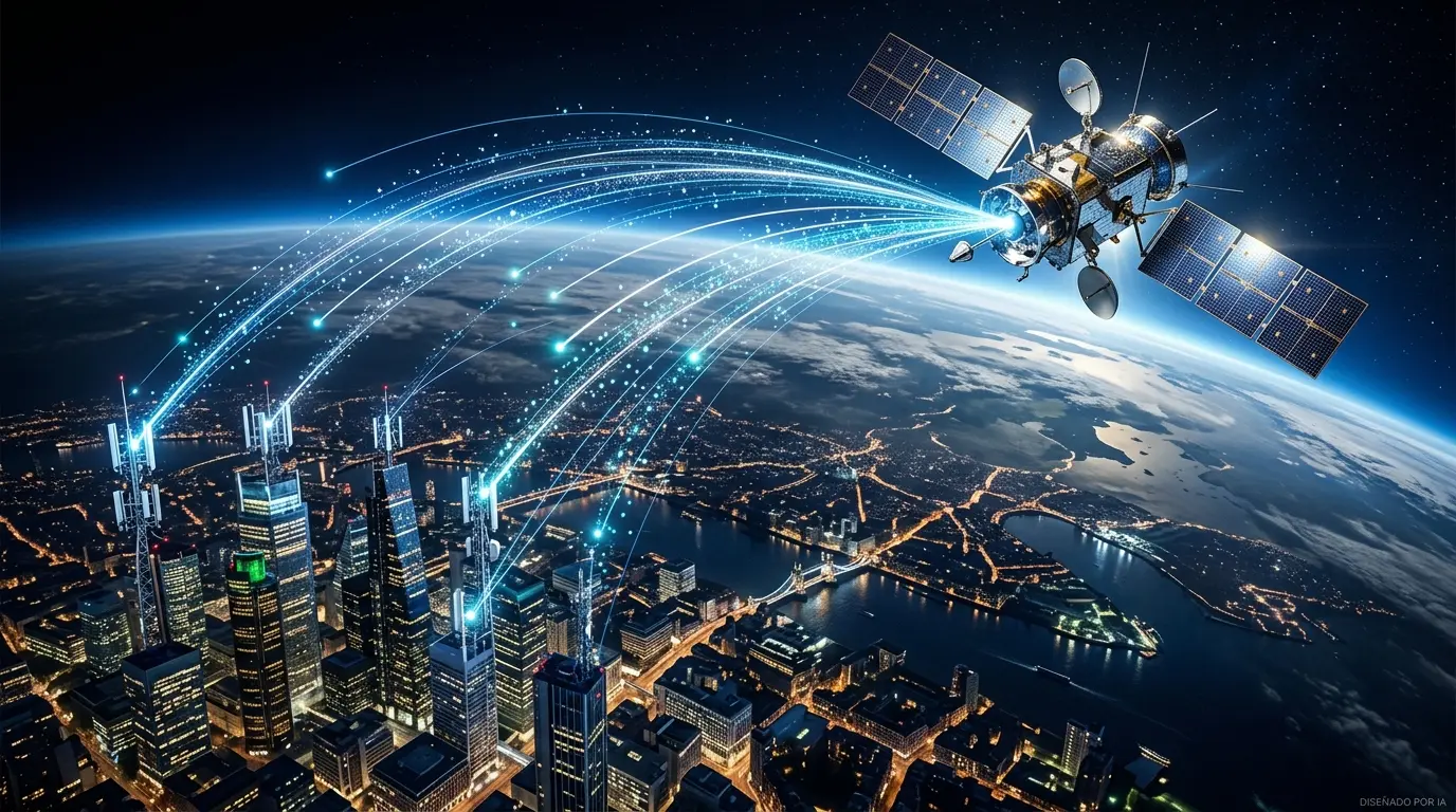 Imagen pieza de SpaceX y Telefónica. Diseñada en Gemini Imagen pieza de SpaceX y Telefónica. Diseñada en Gemini