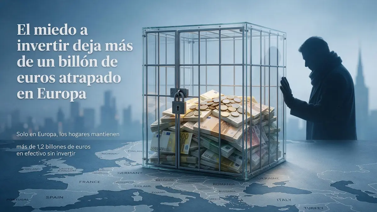 Imagen: Miedo a invertir entre los europeos generada por IA
