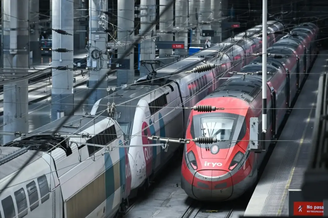 Trenes de Iryo y de Ouigo en Atocha. Fuente: Agencias Trenes de Iryo y de Ouigo en Atocha. Fuente: Agencias