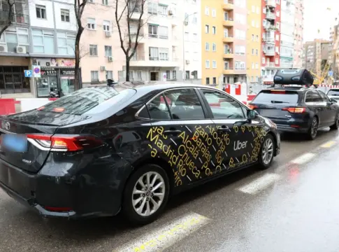 Uber en Madrid. Fuente: agencias Uber en Madrid. Fuente: agencias