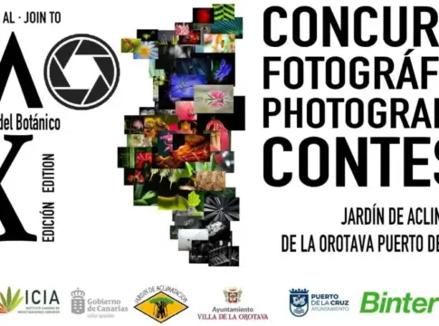 Cartel del concurso fotográfico JAO Cartel del décimo concurso fotográfico JAO con mosaico de imágenes botánicas y logotipos.