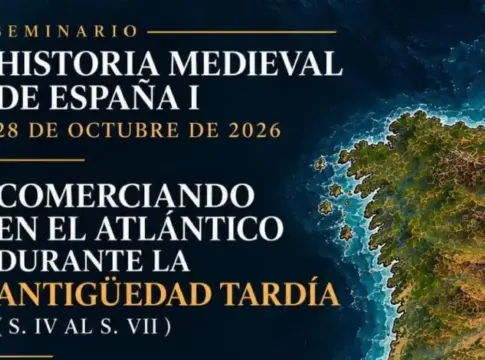 Cartel del seminario sobre comercio atlántico Cartel ilustrado de un seminario sobre comercio atlántico durante la Antigüedad Tardía.