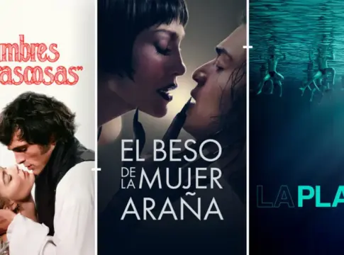 Tres carteles de estrenos de cine Tres carteles de cine: Cumbres borrascosas, El beso de la mujer araña y La plaga