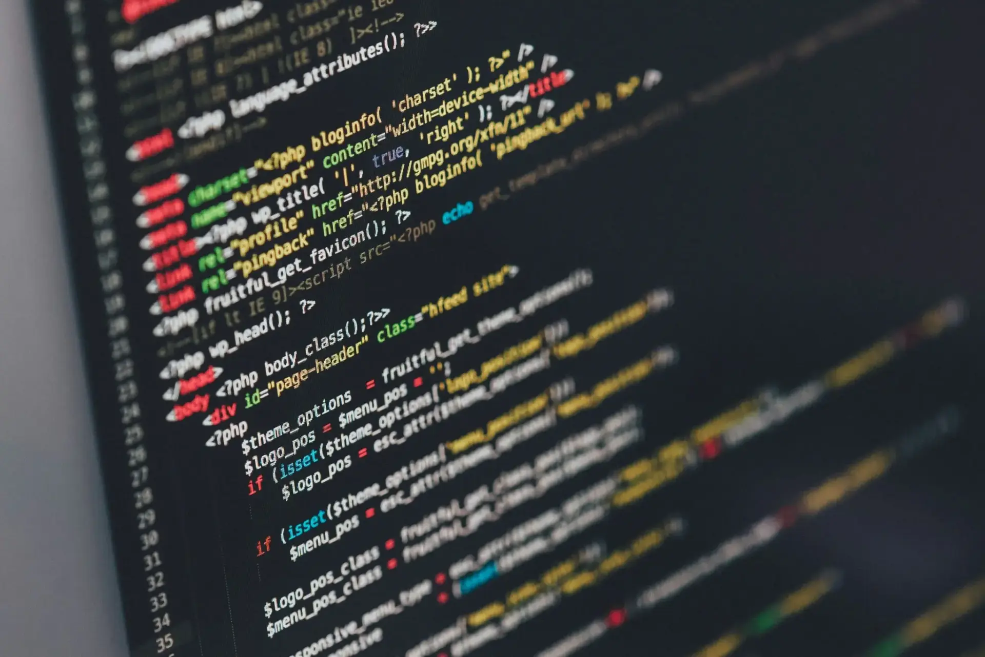 Código fuente en una pantalla Vitalik Buterin IA