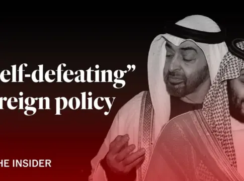 Gráfico editorial sobre política exterior guerra de Yemen