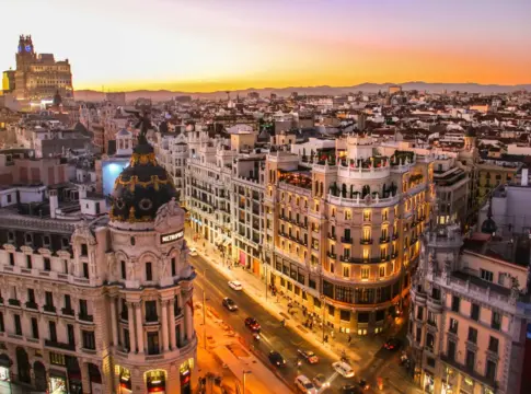 Panorámica urbana al atardecer Los Berrocales vivienda asequible